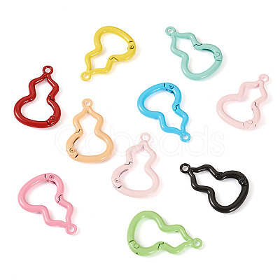 10Pcs Spray Painted Spring Gate Rings FIND-TA0008-87-1