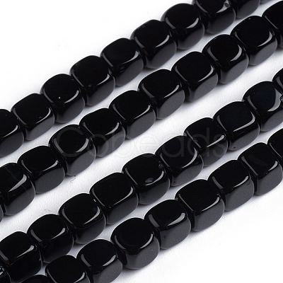 Natural Black Onyx Beads Strands G-L553-05B-1
