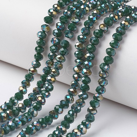 Electroplate Opaque Glass Beads Strands EGLA-A034-P6mm-S03-1