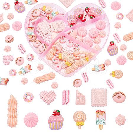 84Pcs 12 Style Resin Cabochons CRES-PH0003-39-1