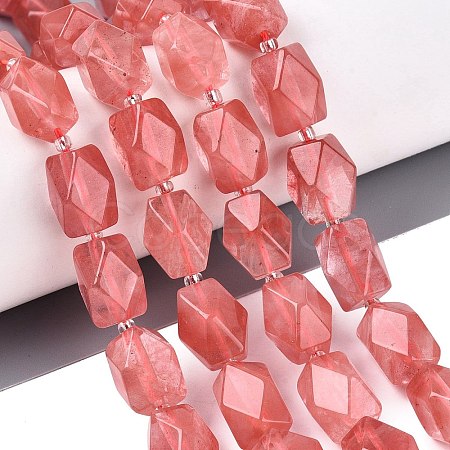Cherry Quartz Glass Beads Strands G-Q608-11J-1