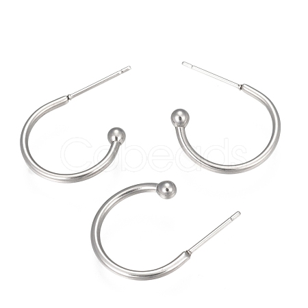 Tarnish Resistant 304 Stainless Steel Earring Hooks X-STAS-K211-01P-A-1