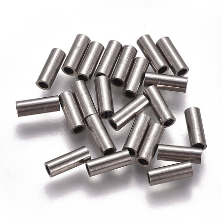 Non-Tarnish 304 Stainless Steel Tube Beads STAS-F224-01P-C-1