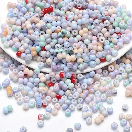 Imitation Jade Glass Beads GLAA-D020-03-1