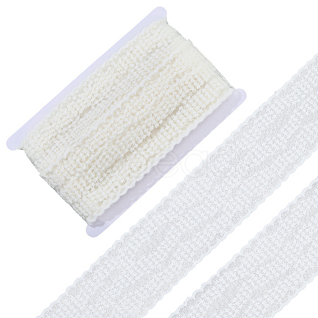 10Yards Polyester Embroidery Mesh Flower Lace Ribbon OCOR-GF0005-41B-1