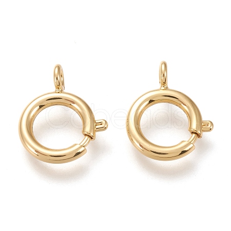 Brass Spring Ring Clasps KK-F820-39G-1