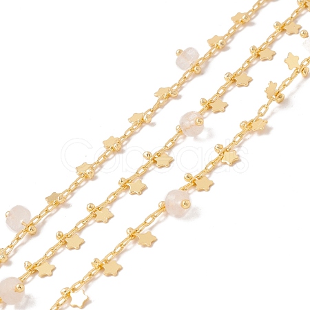 Natural Quartz Crystal Column Beaded Chains CHC-K012-02G-01-1