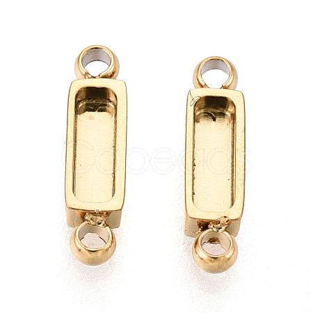 304 Stainless Steel Connector Cabochon Settings STAS-N115-32G-1