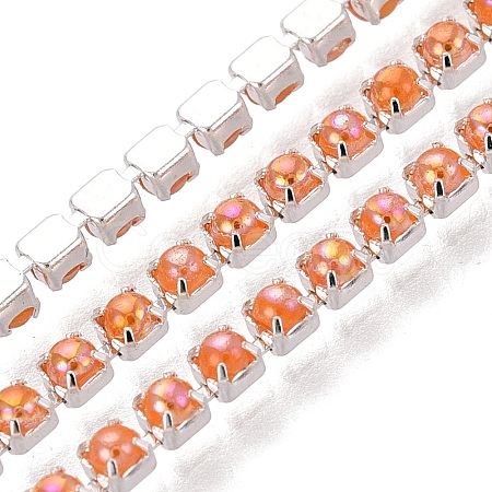Iron & ABS Plastic Imitation Pearl Tennis Chains CH-Q006-01A-08-1