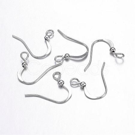 Brass Platinum French Earring Hooks X-KK-Q365-P-NF-1