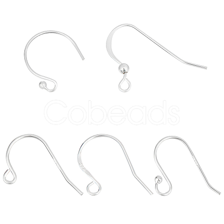 10 Pairs 5 Style 925 Sterling Silver Earring Hooks STER-BBC0006-08-1