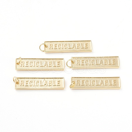 Brass Pendants ZIRC-I043-23G-1