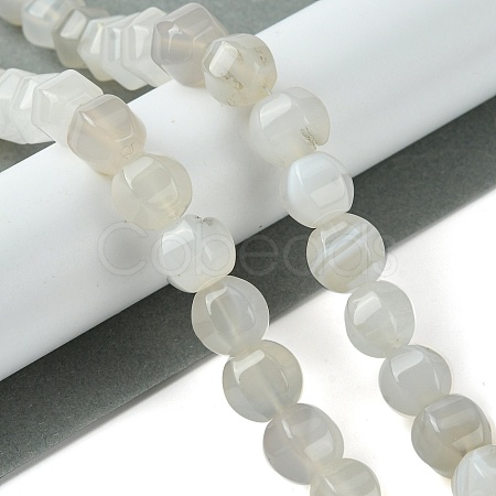 Natural White Agate Beads Strands G-H023-A19-01-1