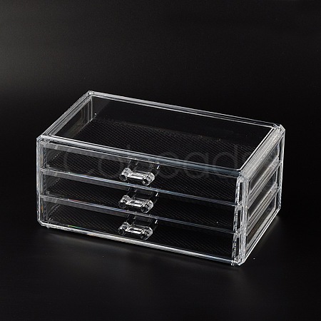 3 Compartments Plastic Jewelry Storage Boxes OBOX-O002-05-1