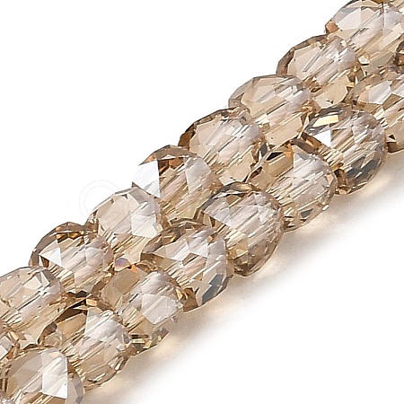 Electroplate Transparent Glass Beads Strands GLAA-C029-03A-08-1