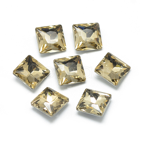 Pointed Back Glass Rhinestone Cabochons RGLA-T027-8x8mm-08-1