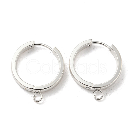 201 Stainless Steel Huggie Hoop Earrings Findings STAS-A167-01V-S-1