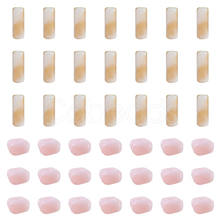 90Pcs 2 Styles Opaque Acrylic Imitation Gemstone Beads OACR-TA0005-14E-1