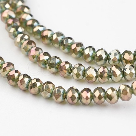 Electroplate Glass Beads Strands EGLA-P018-2mm-FR-B08-1