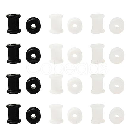 6Pcs 3 Colors Pulley Silicone Ear Gauges Flesh Tunnels Plugs FIND-YW0001-18A-1