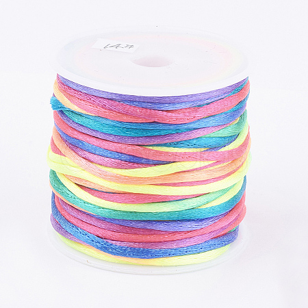 Nylon Satin Rattail Cords LS-NWIR-L006-1mm-14-1