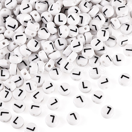 500Pcs Acrylic Beads SACR-TA0001-55L-1