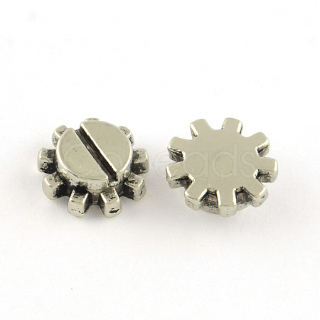 Tibetan Style Alloy Cabochons TIBE-Q051-13AS-LF-1