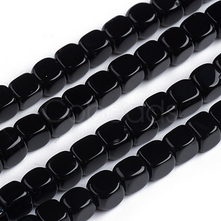Natural Black Onyx Beads Strands G-L553-05B-1
