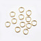 304 Stainless Steel Open Jump Rings, Real 24K Gold Plated, 6x1.2mm, Inner Diameter: 4mm