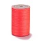 Round Waxed Polyester Thread String, Micro Macrame Cord, Twisted Cord, for Leather Sewing Stitching, Tomato, 0.3~0.4mm, about 174.98 Yards(160m)/Roll