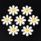 Resin Beads, for Pendant Making, Half Drilled, Flower, Creamy White, 30.5x30.5x8mm, Half Hole: 1.2mm