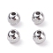 Non-Tarnish Textured 304 Stainless Steel Beads, Round, Stainless Steel Color, 5mm, Hole: 1.6mm