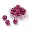 Polymer Clay Rhinestone Beads, Grade A, Round, PP15, Fuchsia, 10mm, Hole: 1.8~2mm, 6 Rows Rhinestone, PP15(2.1~2.2mm)