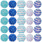 SUNNYCLUE 30Pcs 5 Style Resin Rhinestone Graduated Beads, with Acrylic Round Beads Inside, AB-Color, for Bubblegum Jewelry, Mixed Color, 19.5~20x17.5~20mm, Hole: 2~2.8mm, 6pcs/style