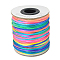 Nylon Cord, Satin Rattail Cord, for Beading Jewelry Making, Chinese Knotting, Colorful, 2mm, about 50yards/roll(150 feet/roll)