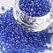 Glass Seed Beads, Trans. Colours Lustered, Round, Cornflower Blue, 3mm, Hole: 1mm, about 1111pcs/50g, 50g/bag, 18bags/2pounds