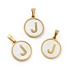 PVD Vacuum Plating 304 Stainless Steel with White Shell Pendants STAS-G268-01J-G-1