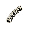 Tibetan Style Hollow Alloy Curved Tube Beads X-TIBEB-Q058-16AS-FF-2