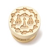 Golden Plated Round Shaped Wax Seal Brass Stamp Head STAM-K002-01G-09-1