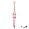 5Pcs Sunflowers Plastic Beadable Pens PW-WGD1334-02-1
