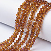 Electroplate Transparent Glass Beads Strands EGLA-A034-T2mm-F08-1