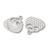 Rhodium Plated 925 Sterling Silver Charms STER-C003-15P-2