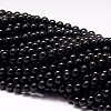 Natural Black Tourmaline Beads Strands X-G-P132-16-8mm-1