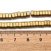 2-Hole Electroplated Synthetic Non-magnetic Hematite Beads Strands G-L613-A01-01A-4