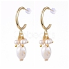 Brass Half Hoop Earrings EJEW-JE04159-4