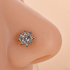 316L Surgical Stainless Steel Clear Cubic Zirconia L-Shaped Nose Rings WG09863-01-1