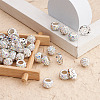 Cheriswelry 100Pcs 4 Styles Pave Disco Ball Beads RB-CW0001-01-10