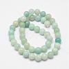 Round Natural Amazonite Bead Strands G-I183-02-6mm-2