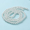 White Glass Pearl Round Loose Beads For Jewelry Necklace Craft Making X-HY-8D-B01-3