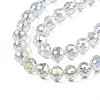 Electroplate Transparent Glass Beads Strands EGLA-N002-15-B02-3